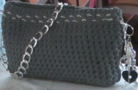 borsa in fettuccia con ciondolo - Floriana